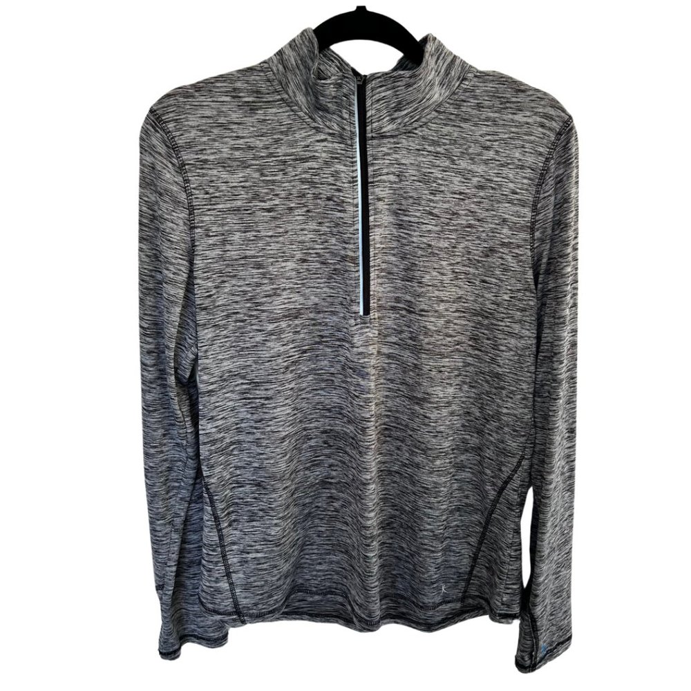 Danskin Now Semi-Fitted Pullover Black Heather Women's Sz L